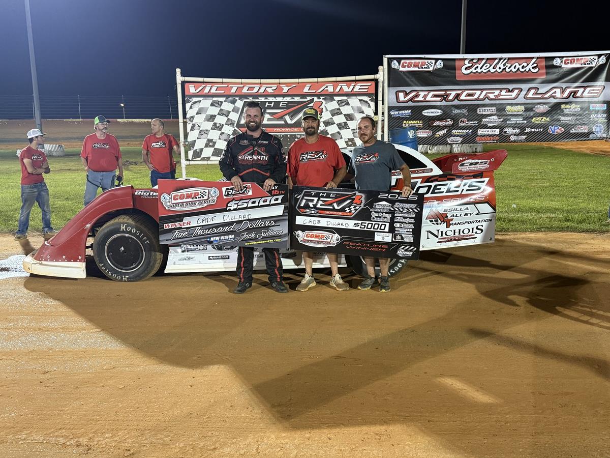 Cade Dillard collected $5,000 for his CCSDS win at The Rev on Friday, May 16.