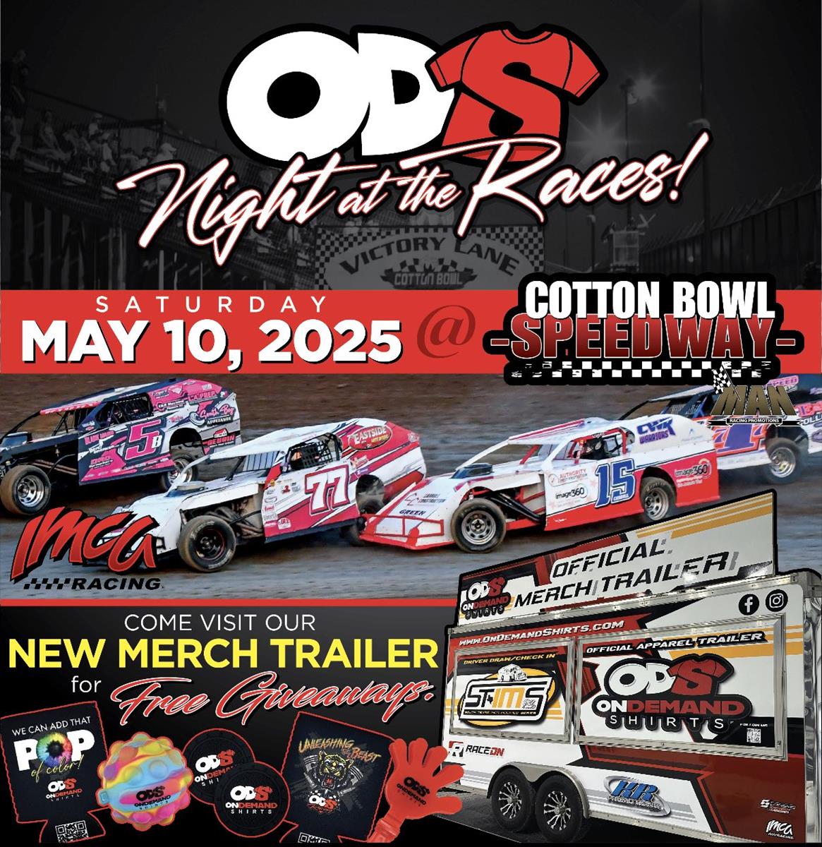 May 10th "ON DEMAND SHIRTS NIGHT AT THE RACES" information