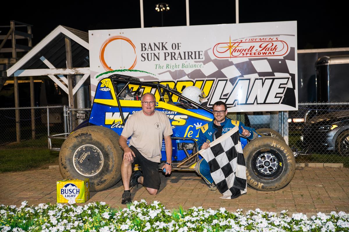 Wilke Conquers Angell Park, Wins First Feature of Career