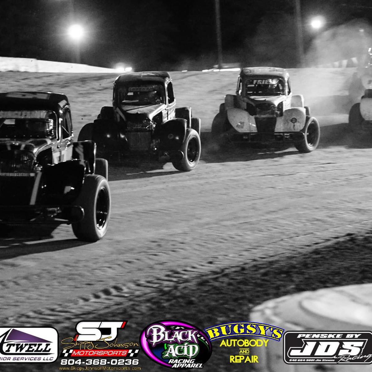 Legend Cars racing for national points and $1000 to win