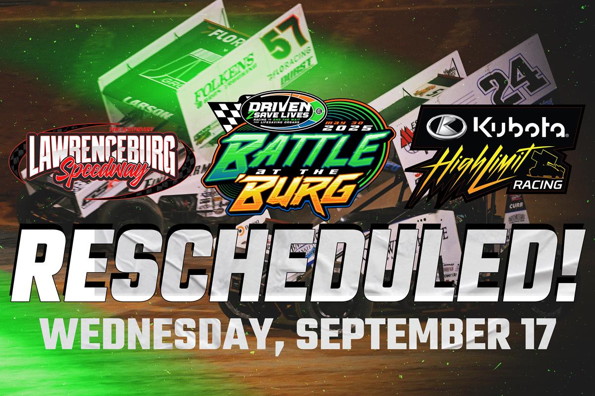 RESCHEDULED: High Limit Returns to Lawrenceburg on Wednesday, September 17 for Driven2SaveLives Battle at the 'Burg