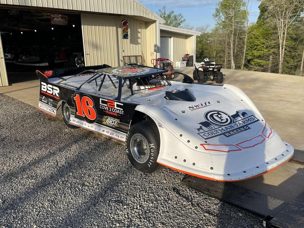Brand-new Mach X Chassis at Seawright's shop.