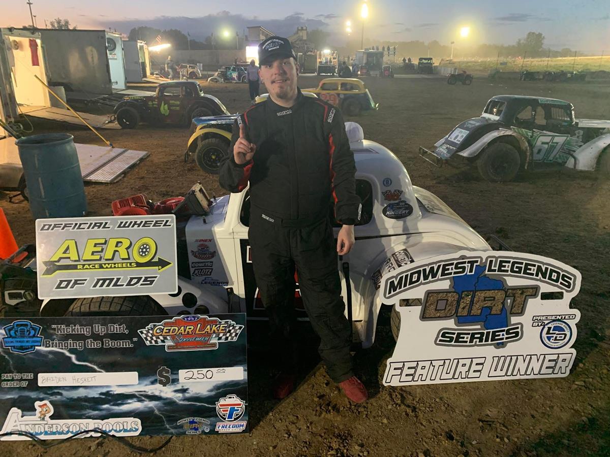 Heskett Heads to Victory Lane at Cedar Lake