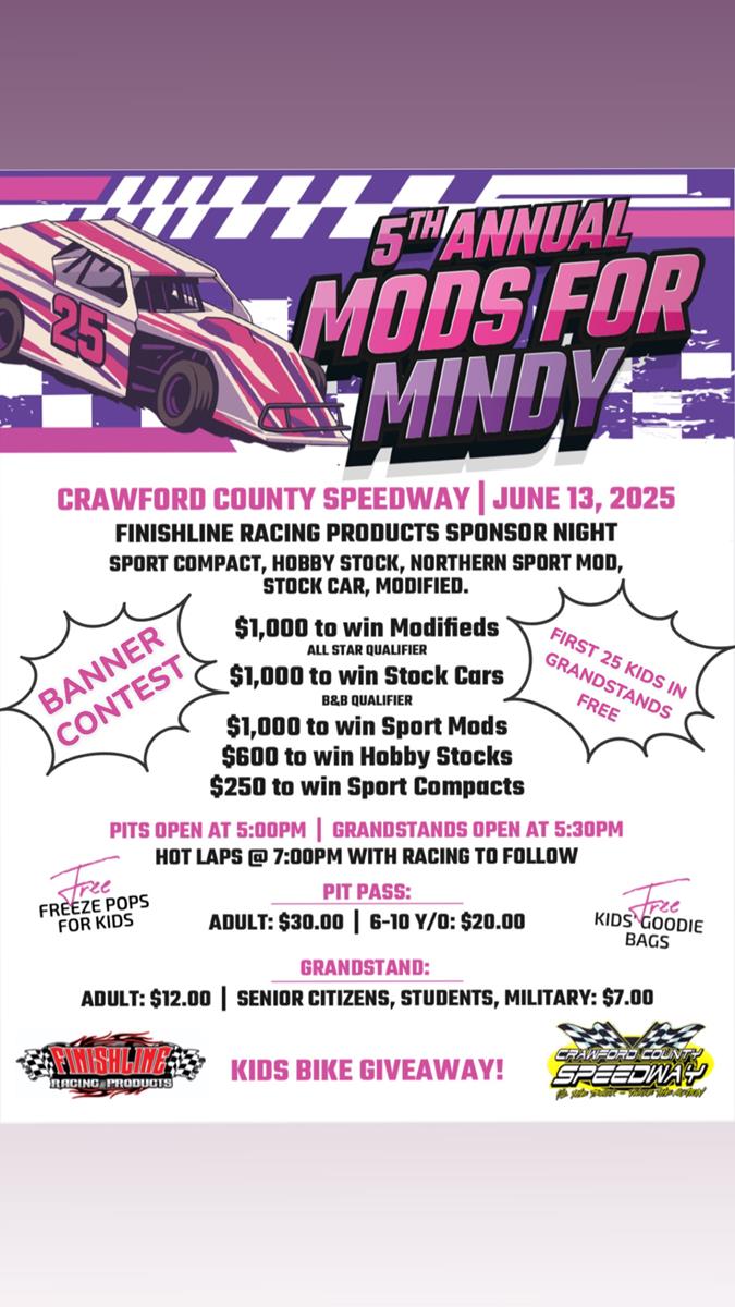 Finishline Racing Product presents Mods for Mindy