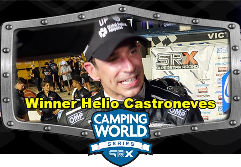 Castroneves Celebrates SRX 75 Victory by Climbing Five Flags Fence