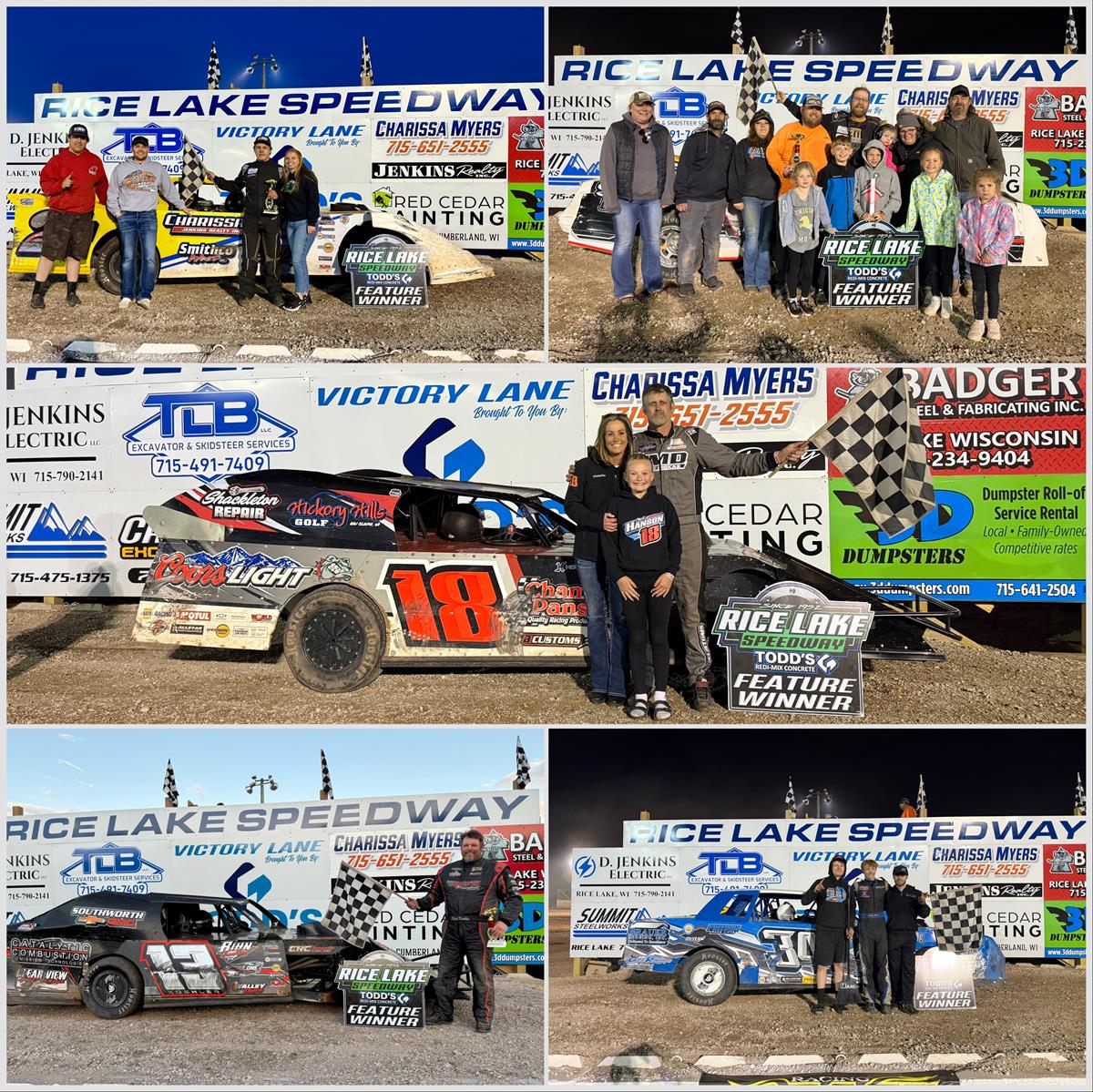 Four New Winners at Rice Lake Speedway's Kid's Night