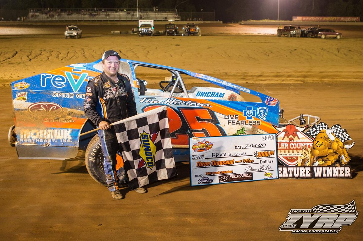Erick Rudolph Wins BRP Big Block Modified Tour Event at Tyler County Speedway