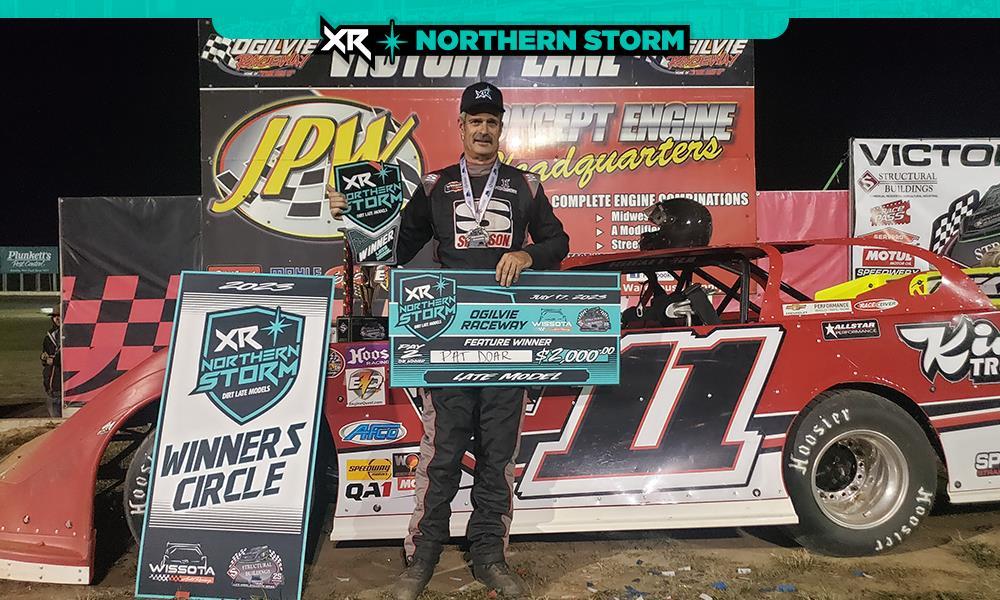 Pat Doar Claims Victory Monday Night as the XR Northern Storm Series Kicked Off at Wagamon&#39;s Ogilvie Raceway.