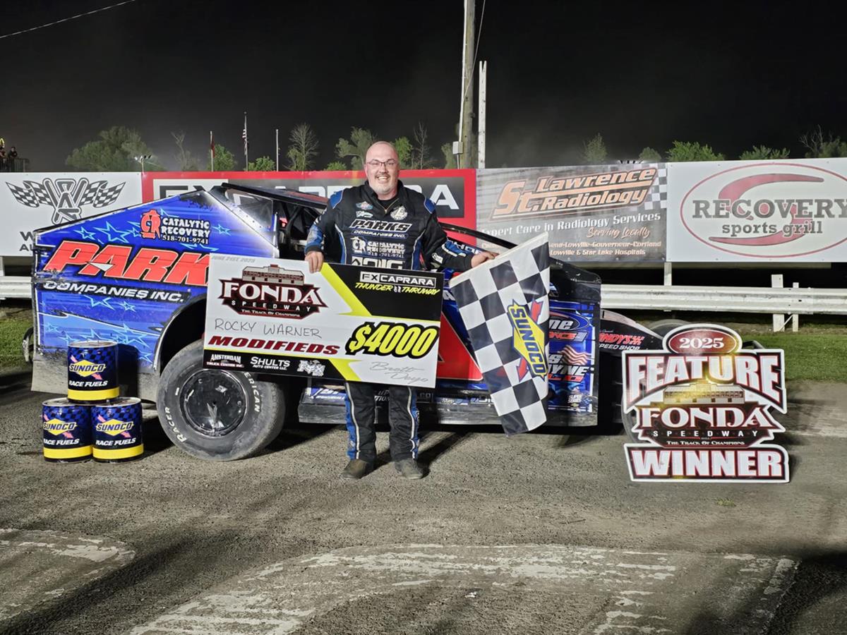 KENNY GATES TAKES CAREER WIN #100 AT THE FONDA SPEEDWAY WHILE WARNER SCORES THE MODIFIED WIN