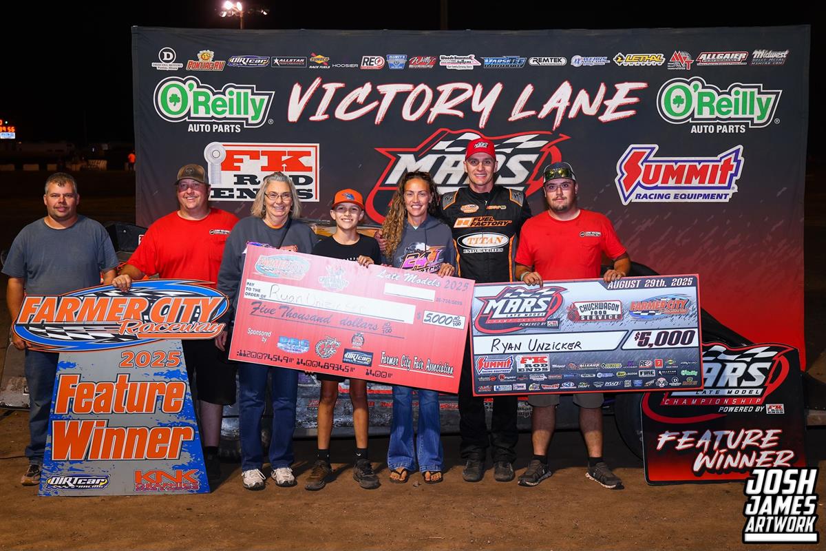 Farmer City Raceway (Farmer City, IL) – MARS Late Model Championship Series – Chuckwagon Food Service 40 – August 29th, 2025. (Josh James photo)