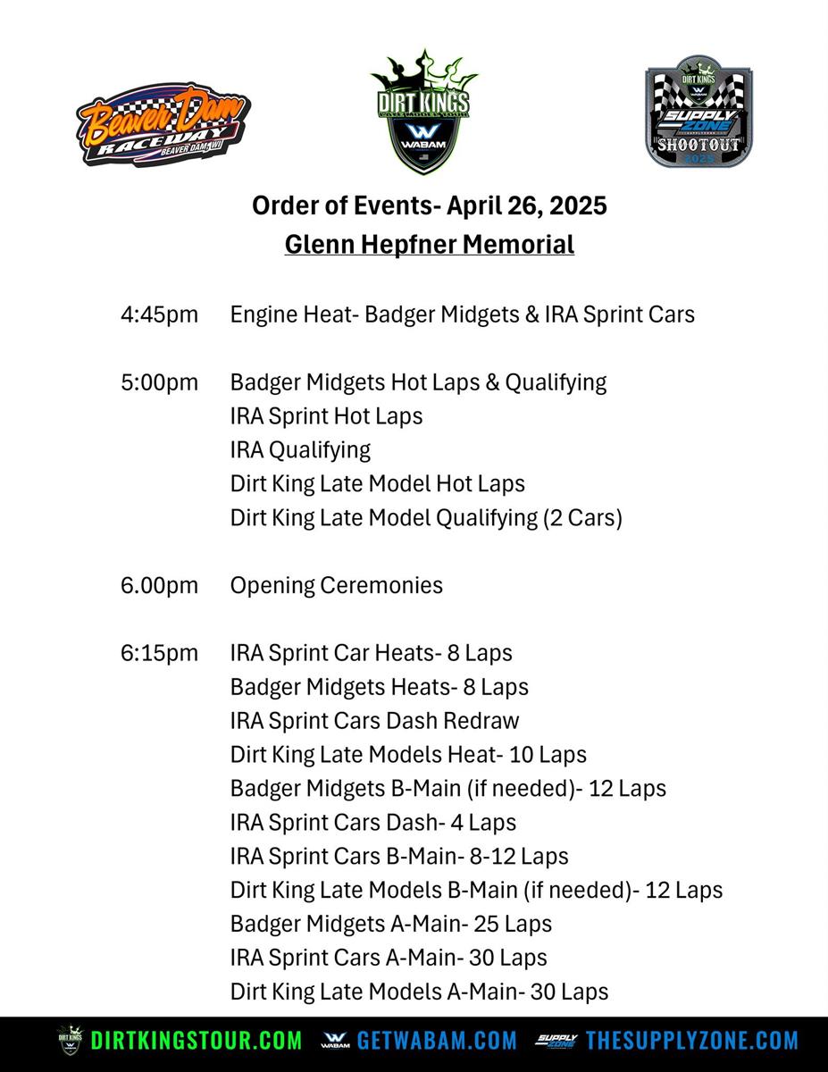AFS Badger Midgets Set for Tonight's Glenn Hepfner Memorial at Beaver Dam