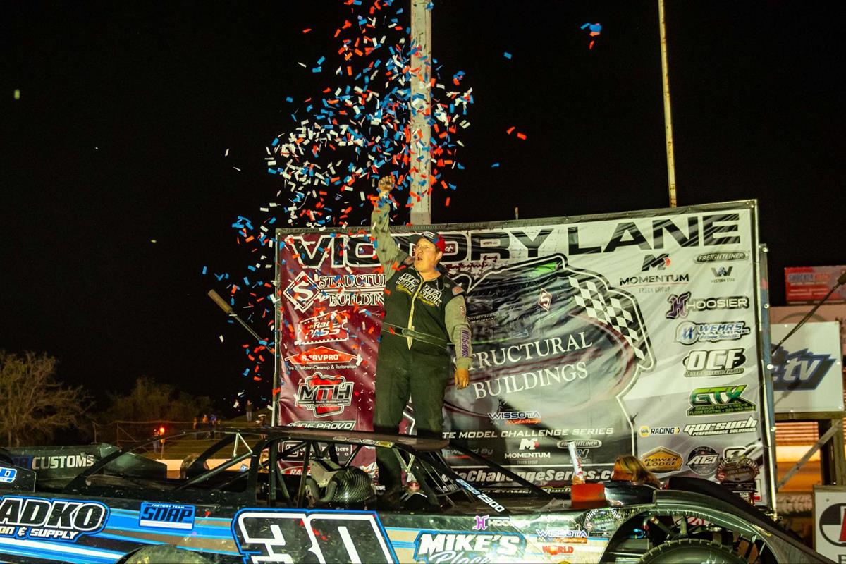 Burdick blocks final lap slider for thrilling I-94 emr Speedway victory