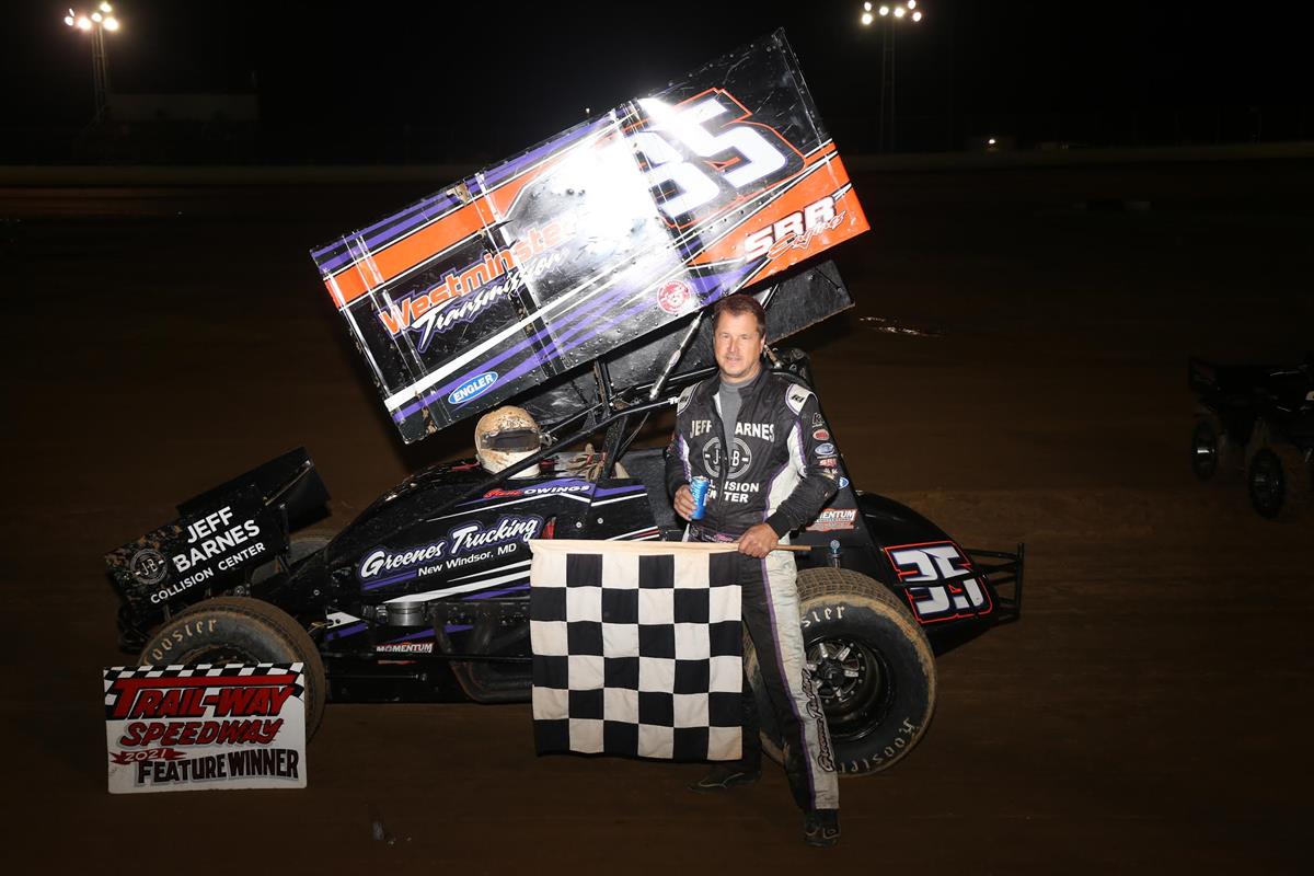 Owings Nabs Fourth 358 Sprint Car Win of 2021 at Trail-Way