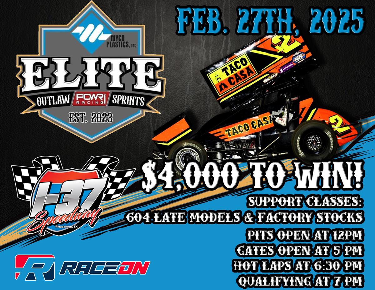 ELITE Outlaw POWRI Racing Sprints - $4000 to WIN!