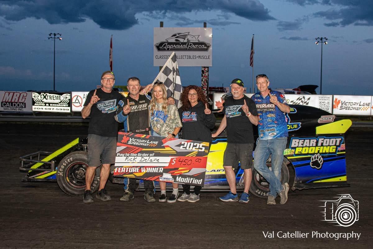 Rick Delaine won at Victory Lane Speedway on June 24.
