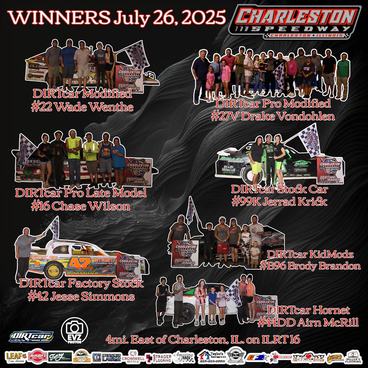 The Weather FINALLY cooperated, Wenthe Wins DIRTcar Modified, Vondohlen captures FIRST EVER DIRTcar Pro Modified WIN---