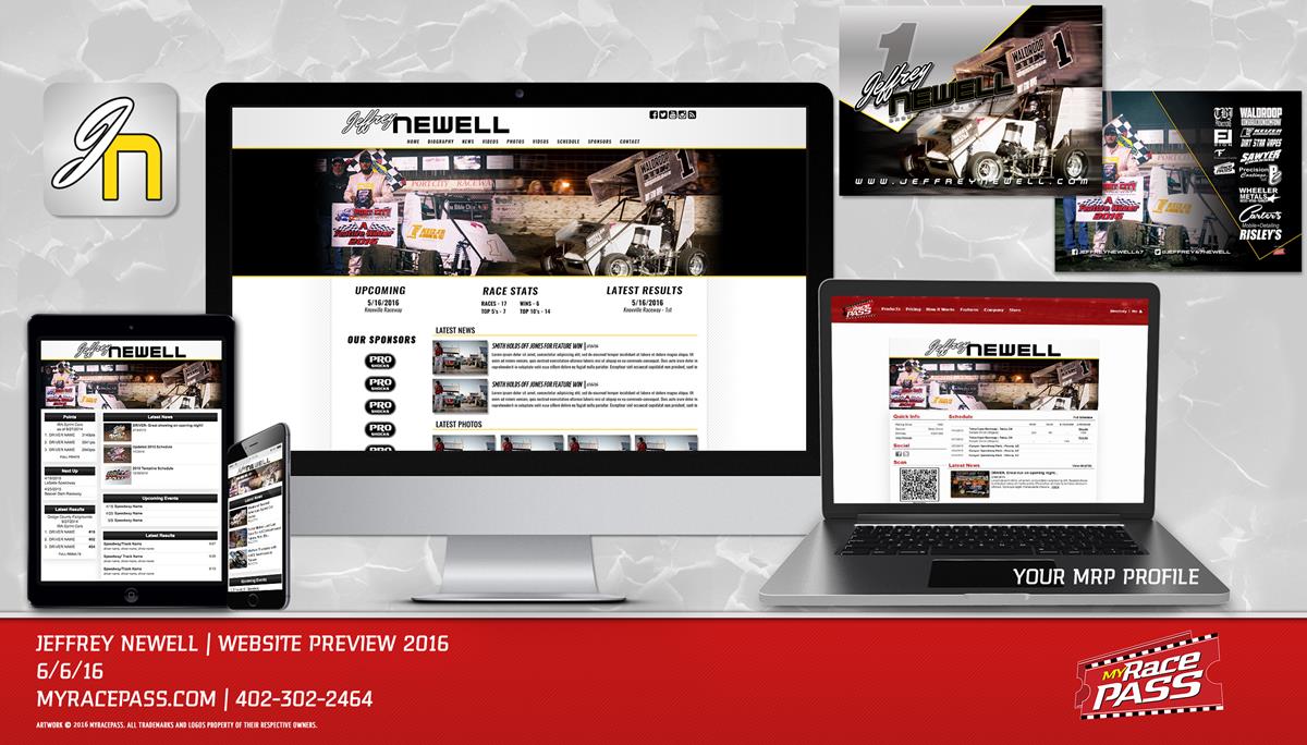 MyRacePass Builds Pro Platinum Package for Jeffrey Newell