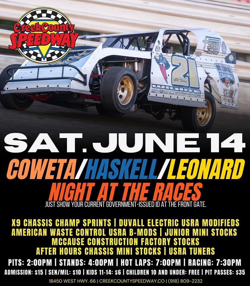 Free Admission This Saturday For Coweta, Haskell, and Leonard