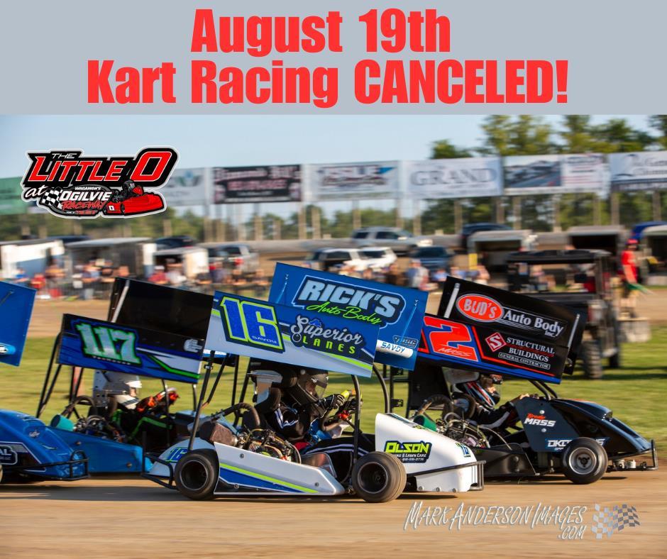August 19 Kart Racing at The Little O CANCELED
