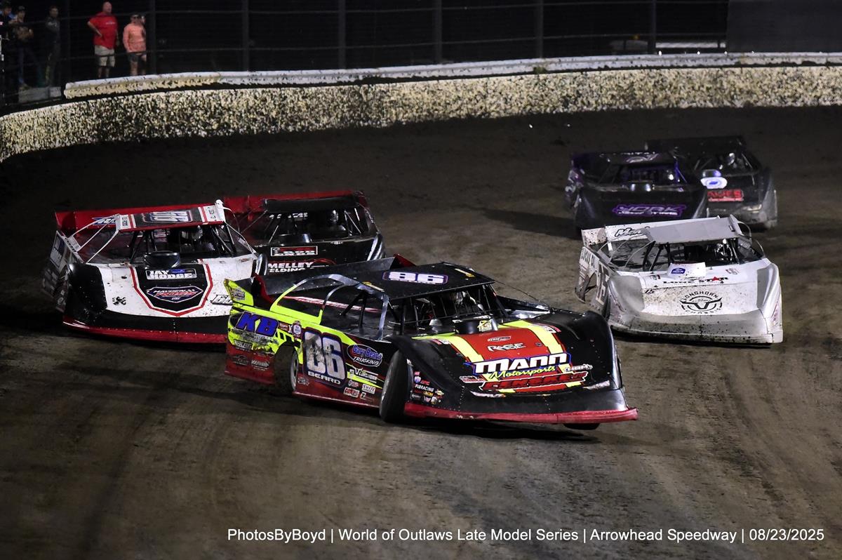 Arrowhead Speedway (Colcord, OK) – World of Outlaws Real American Beer Late Model Series – Sooner State Showdown – August 22nd-23rd, 2025. (Todd Boyd photo)