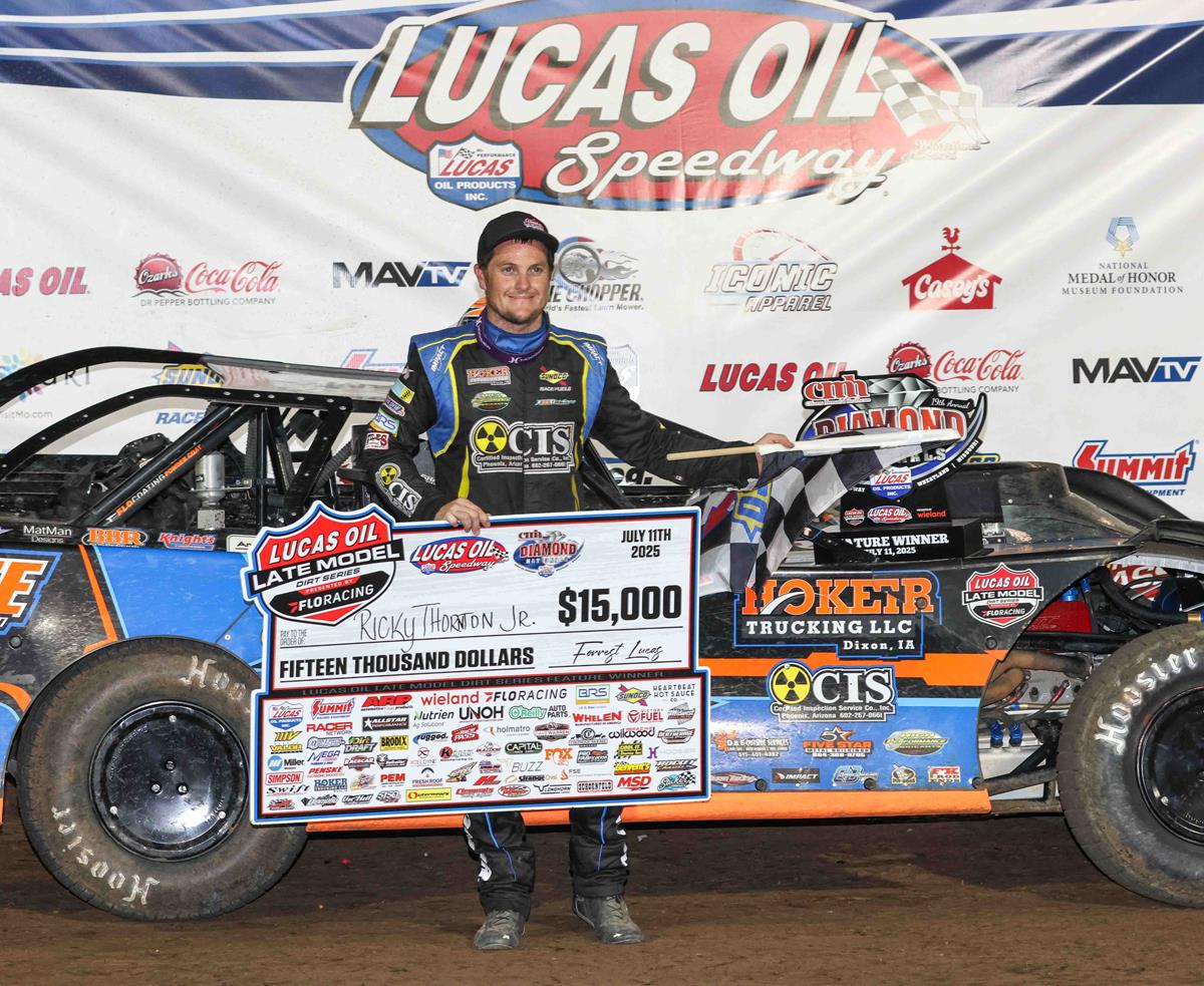 Thornton dominates opener at Lucas Oil Speedway's CMH Diamond Nationals