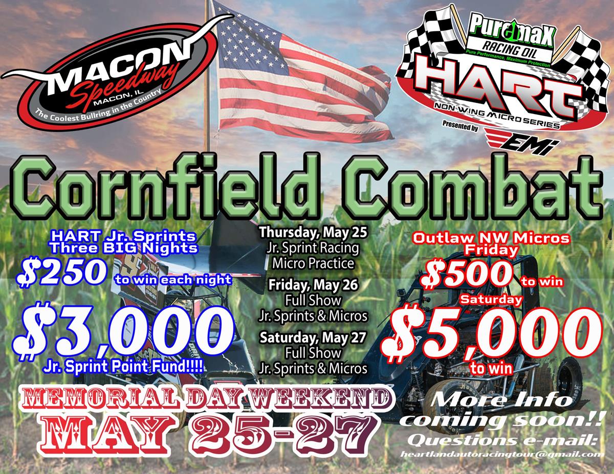 Macon Speedway to host HART for $5,000 to win Cornfield Combat