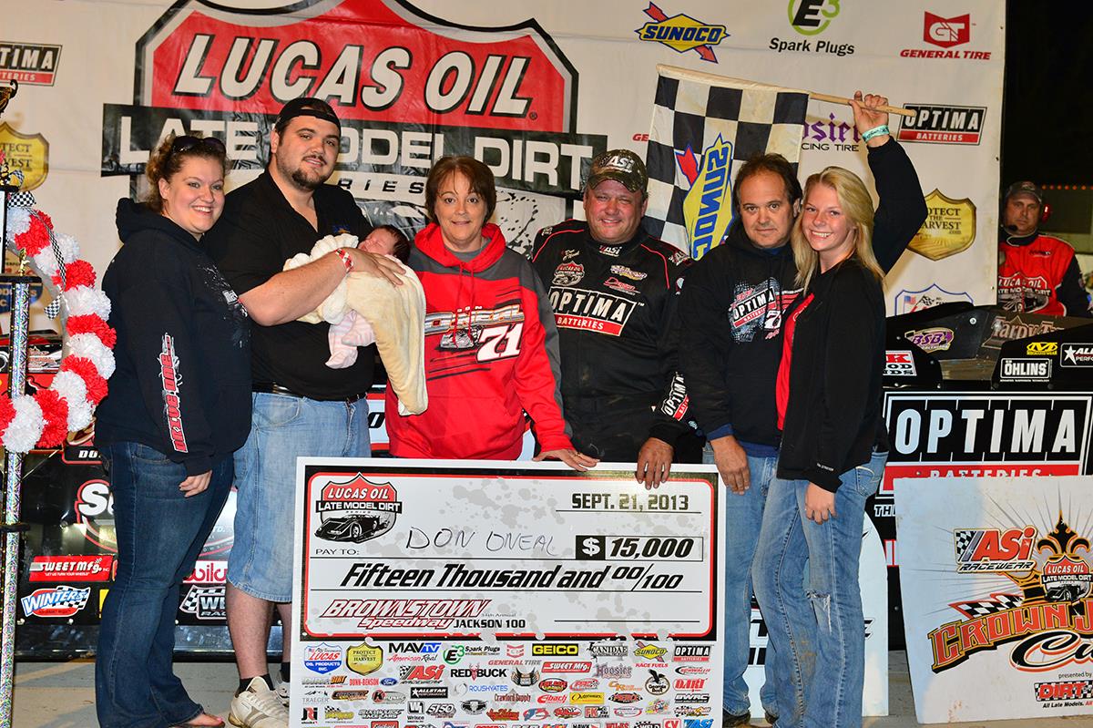 Don O’Neal Wins His Fourth Jackson 100 Saturday Night at Brownstown Speedway