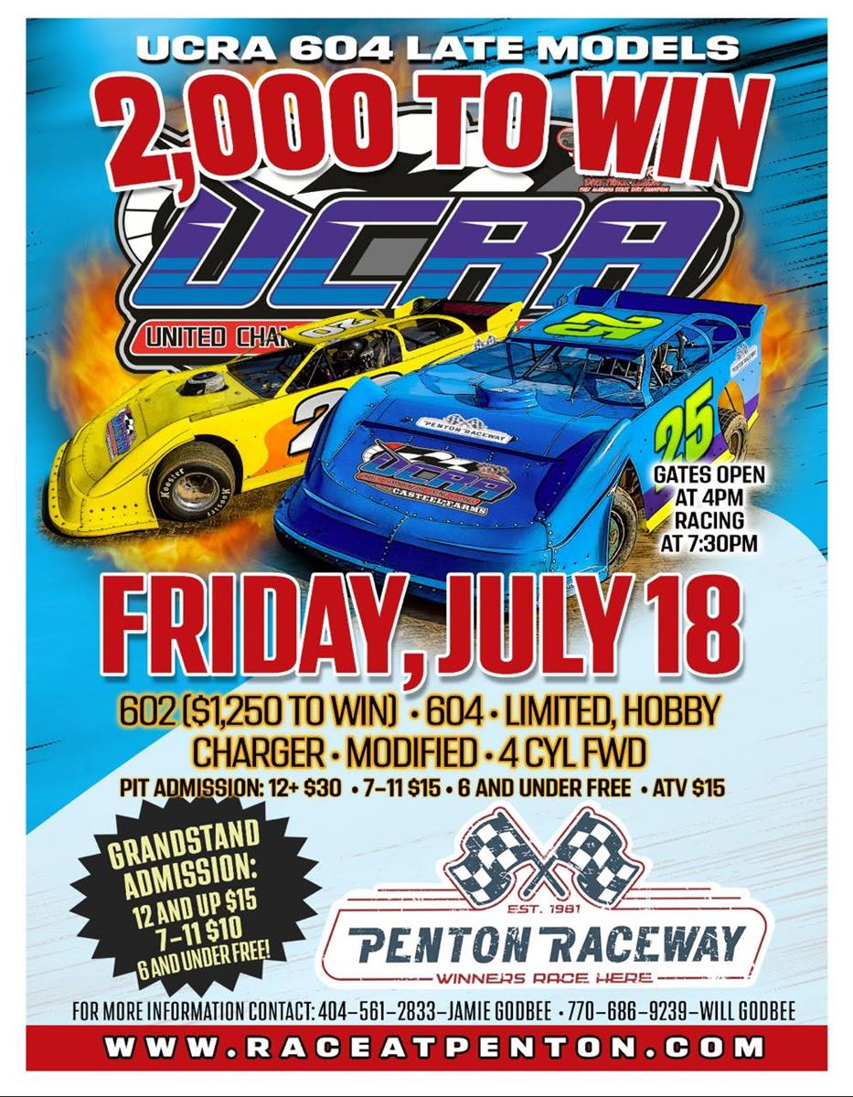 Penton Speedway Up Next for UCRA on July 18