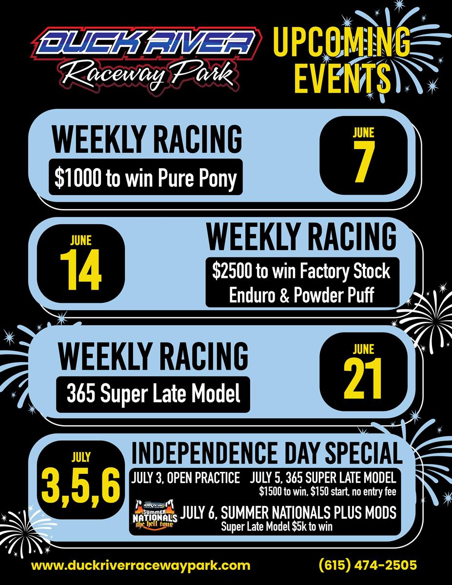 Summer is heating up at Duck River Raceway Park!