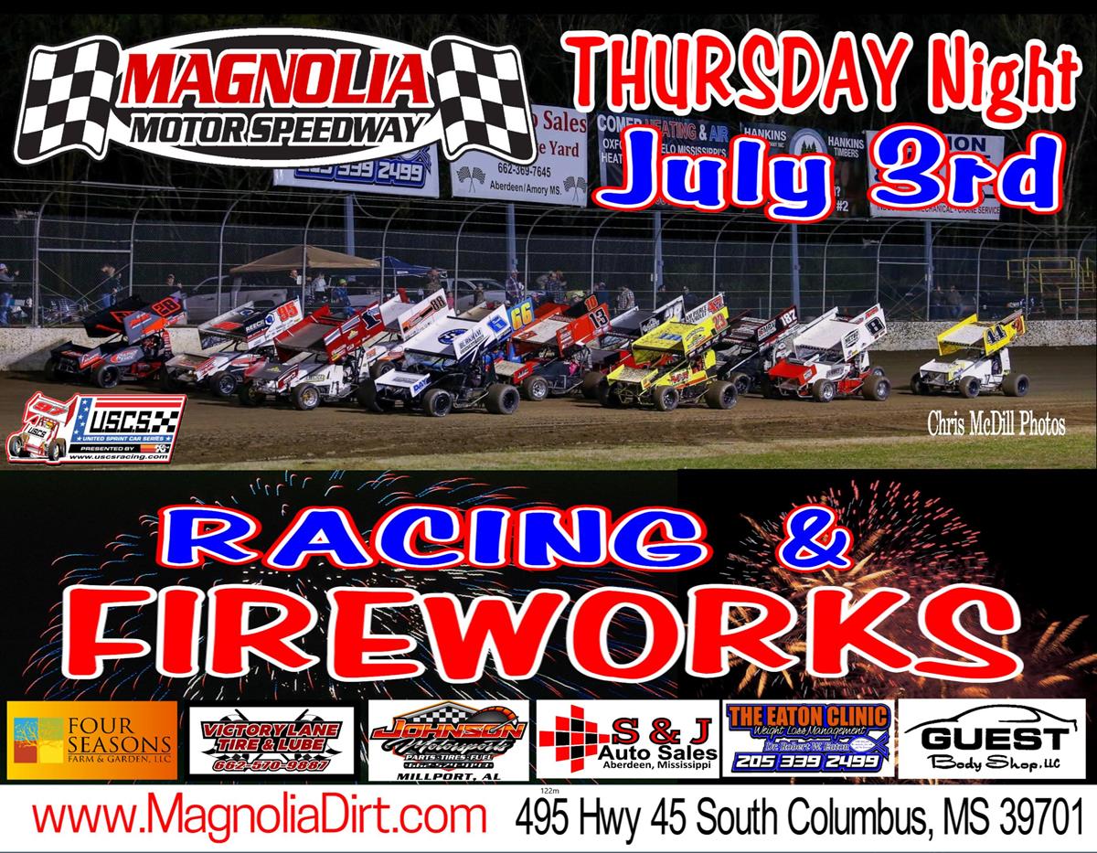 Thursday Night July 3rd Racing and Fireworks