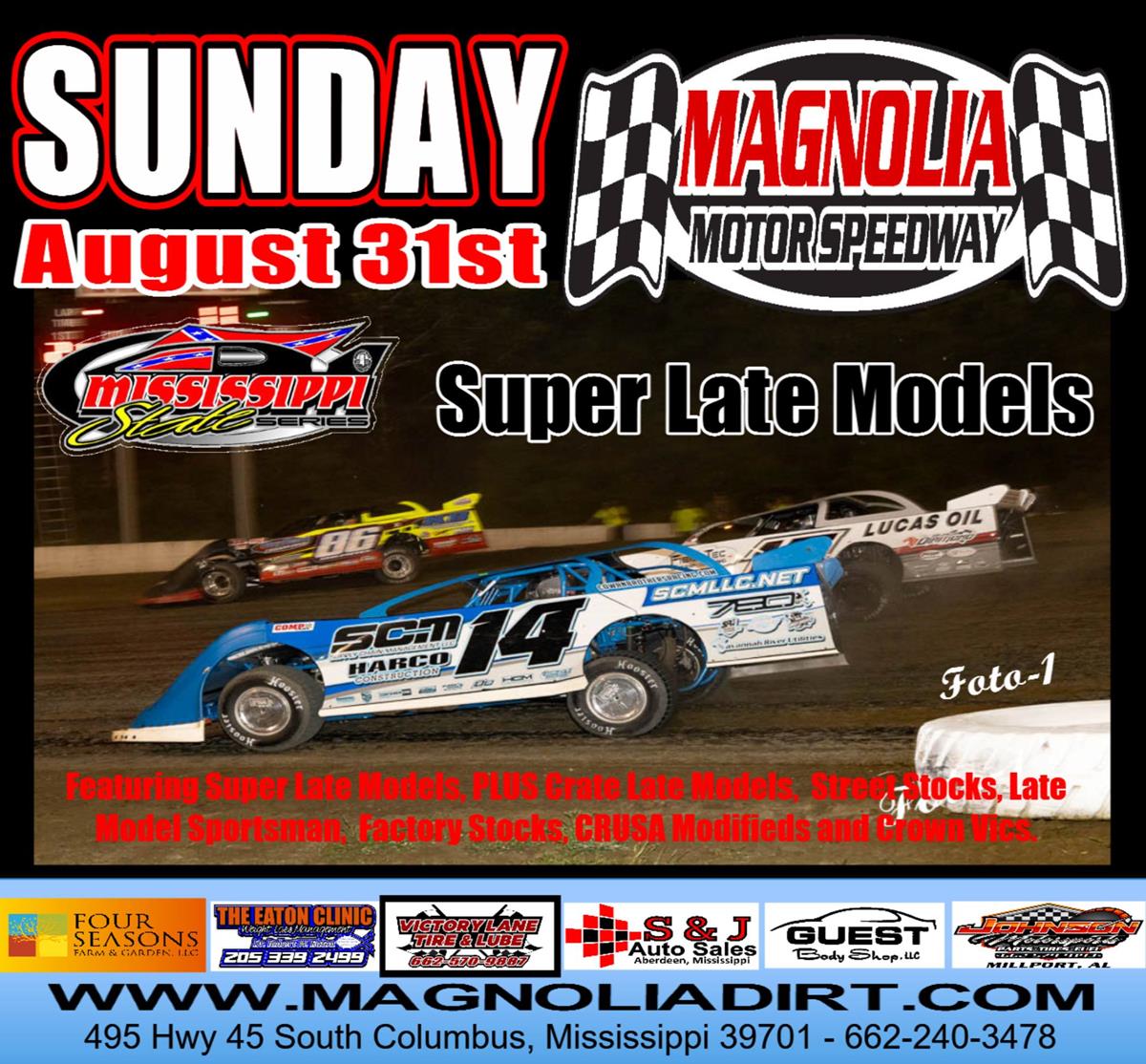 Super Late Models at The Mag Labor Day Weekend SUNDAY, August 31st