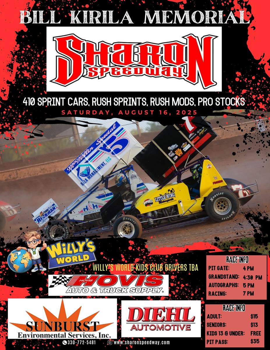 FINAL BALA “SUPER SERIES” EVENT OF 2025 FOR “410” SPRINTS SATURDAY AT SHARON; RUSH SPRINTS, RUSH MODS & PRO STOCKS ALSO IN ACTION