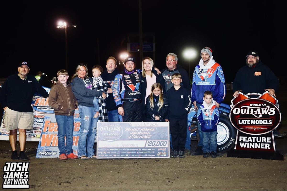 Farmer City Raceway (Farmer City, IL) – World of Outlaws Late Model Series – Illini 100 – April 11th-12th, 2025. (Josh James Artwork)