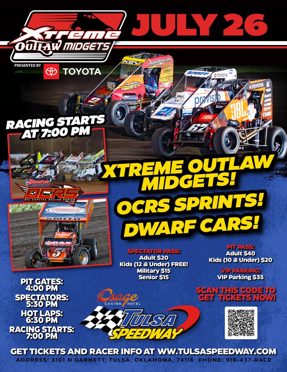 Osage Casino & Hotel Tulsa Speedway to host Xtreme Outlaw Series for the Second Time!