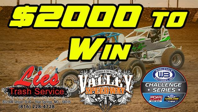 Lies Trash Service Steps Up in Wholesale Batteries Inc. POWRi WAR/MWRA Challenge Series at Valley Speedway