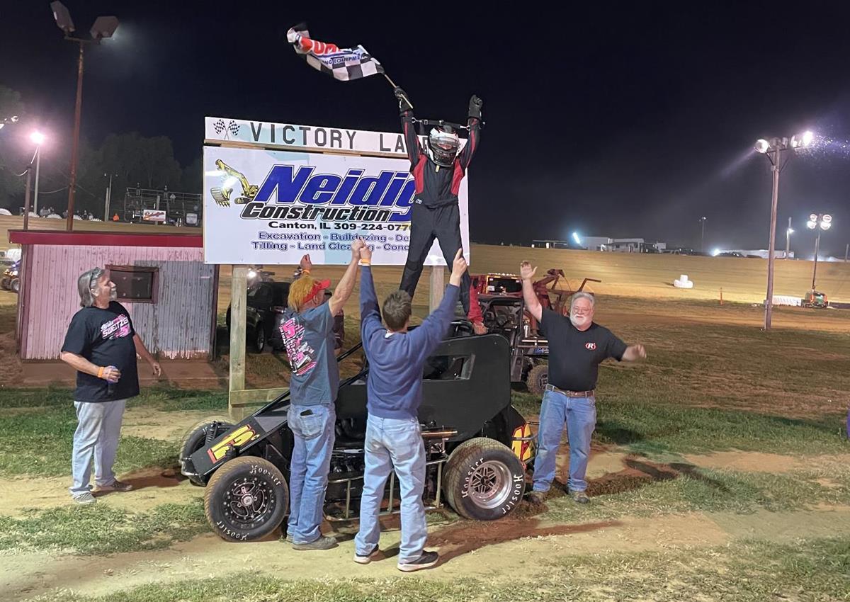 Dominic Bruns Blasts to POWRi IMRA Victory at Spoon River Speedway