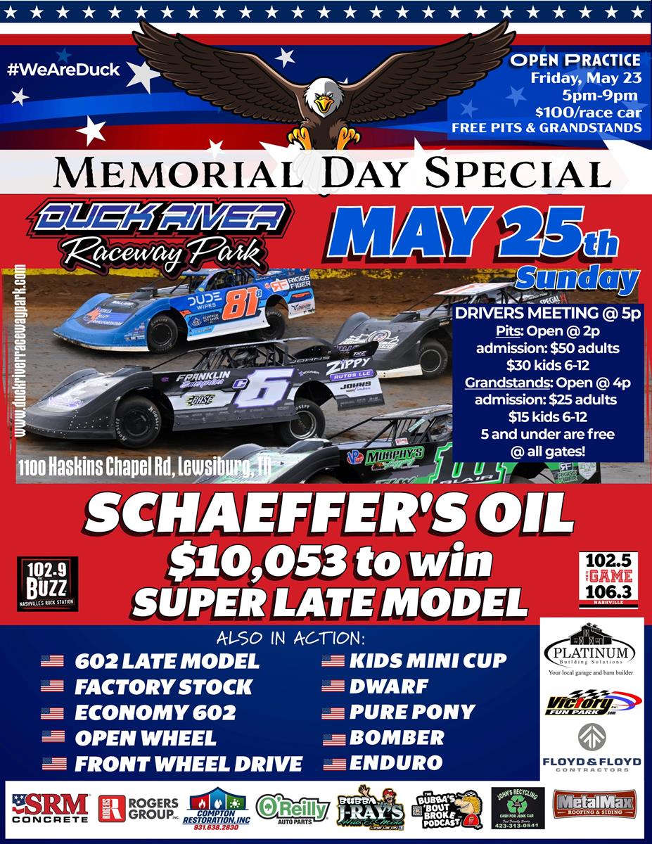 Schaeffer's Oil Super Late Models $10,053 to win this Sunday