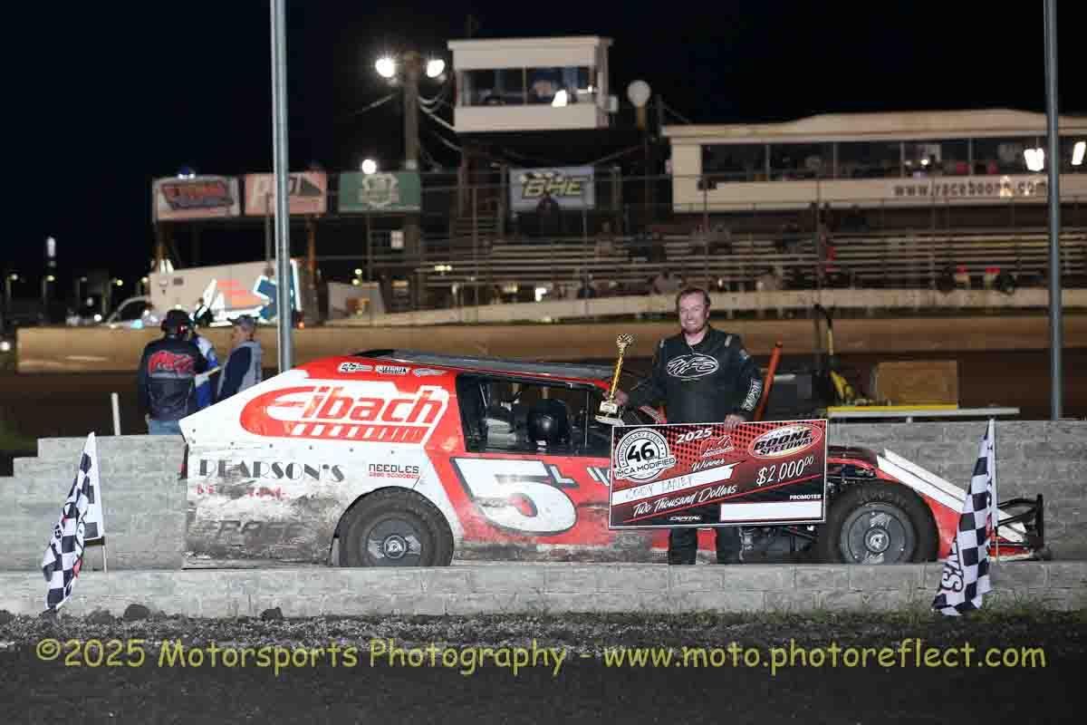 Laney and Avila take Anniversary checkers at Boone Speedway.