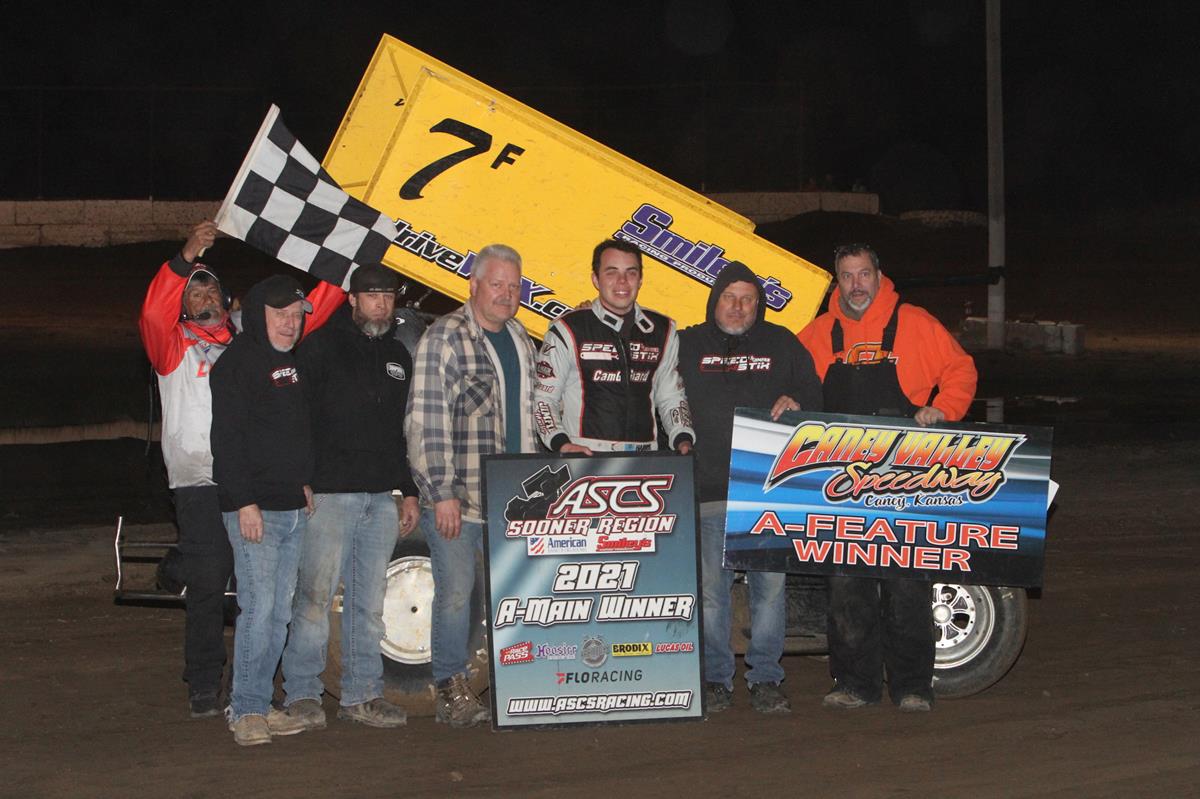 Noah Harris Captures First ASCS Sooner Victory At Caney Valley Speedway