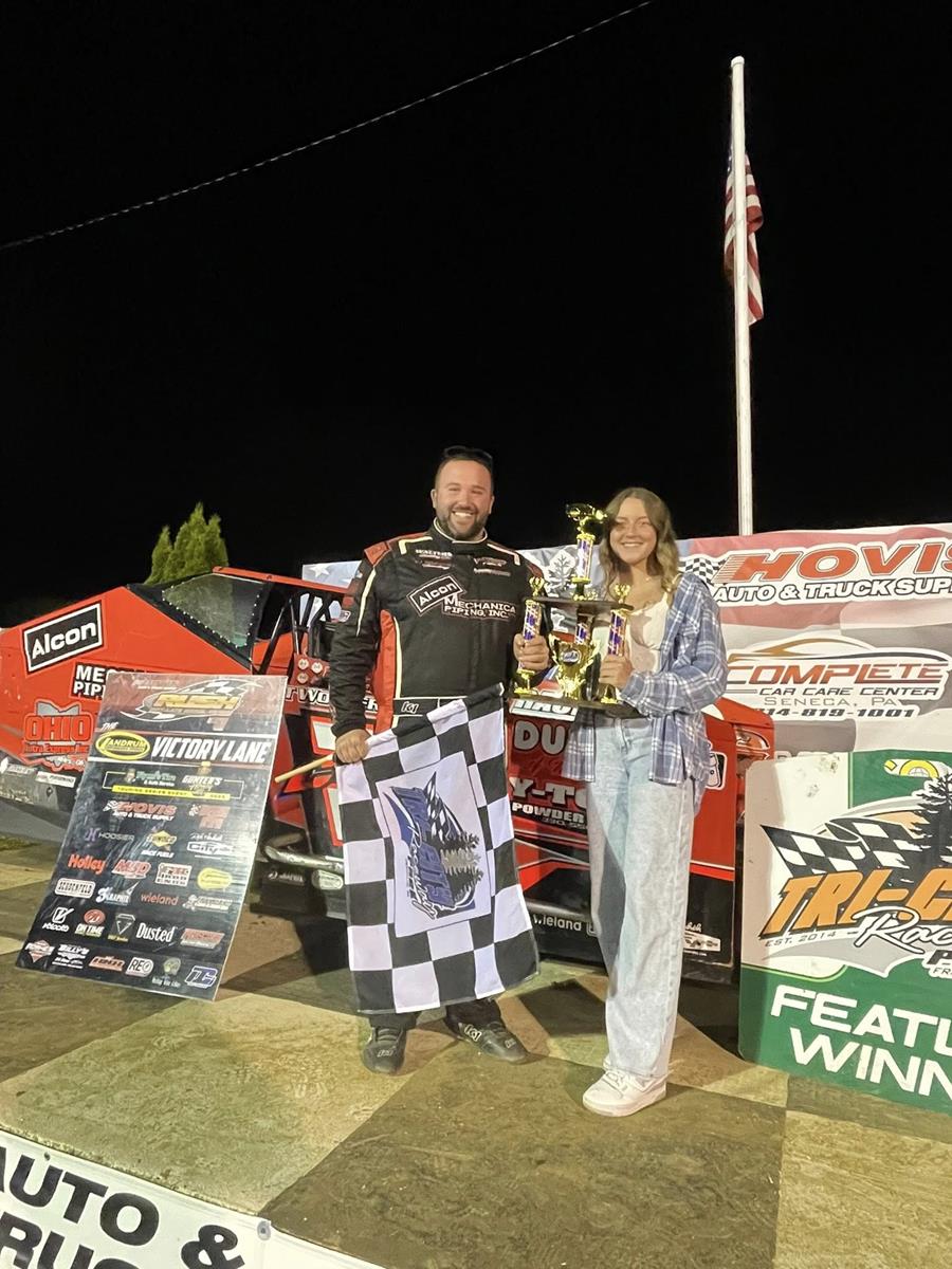 DEFENDING HOIVS RUSH SPORTSMAN MOD CHAMP CHAS WOLBERT 2-FOR-2 IN 2025 FOLLOWING TRI-CITY WIN