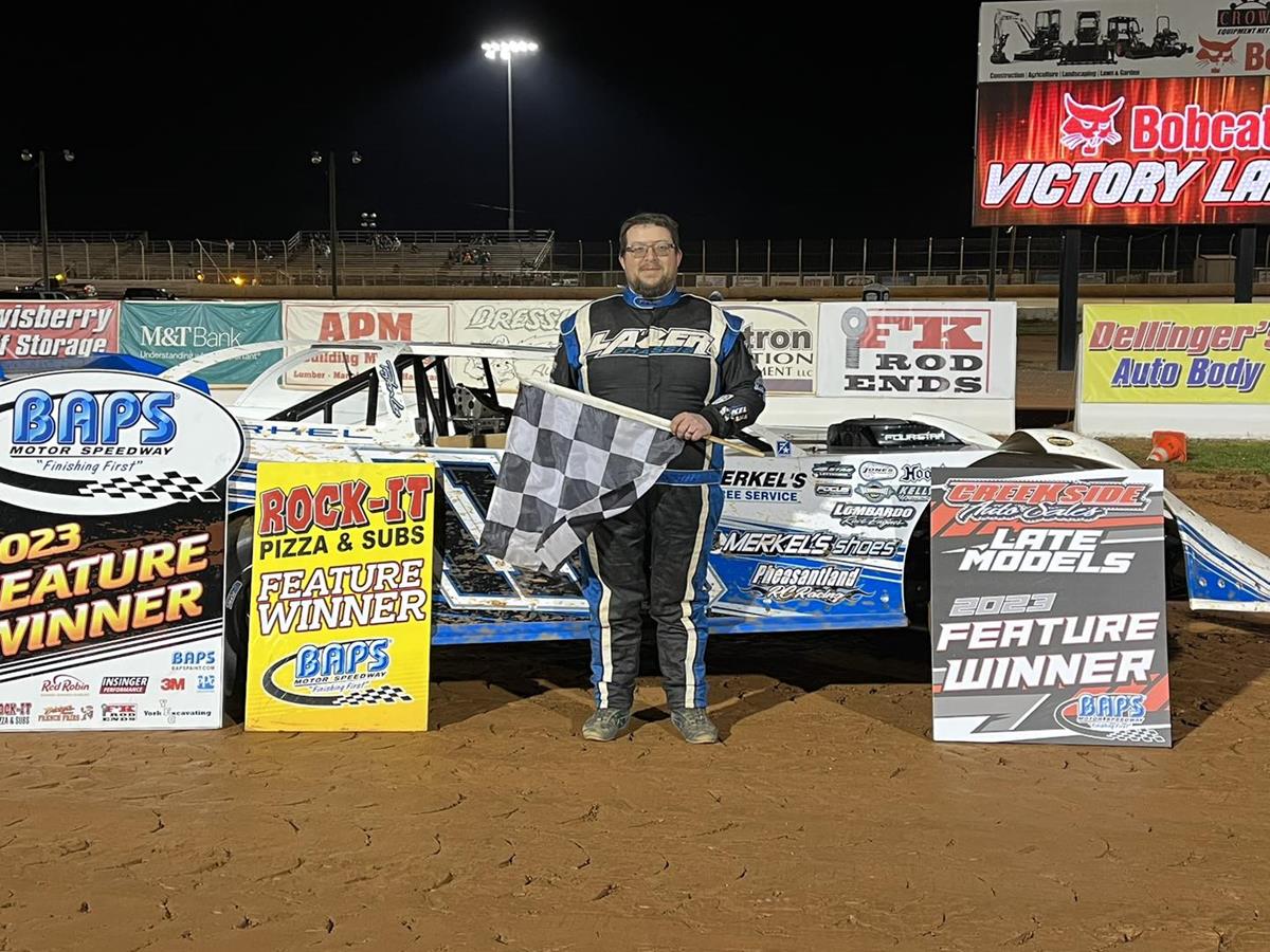 Sean Merkel Scores Late Model Opener Win at BAPS