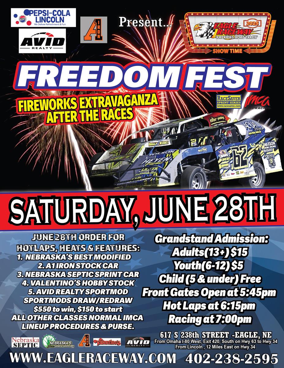 FREEDOM FEST w/ FIREWORKS presented by Avid Realty, A1 Iron & Pepsi