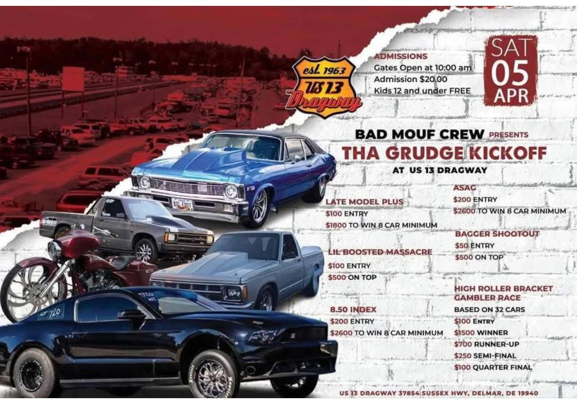 Tha Grudge Kickoff Ready for US 13 Dragway