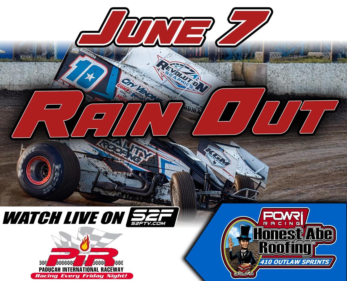 POWRi 410 Outlaw Sprints at Paducah International Raceway Canceled Due to Inclement Weather