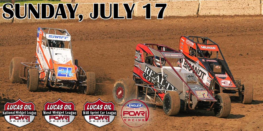 POWRi Leagues to Invade Sweet Springs Motorsports Complex on Sunday, July 17