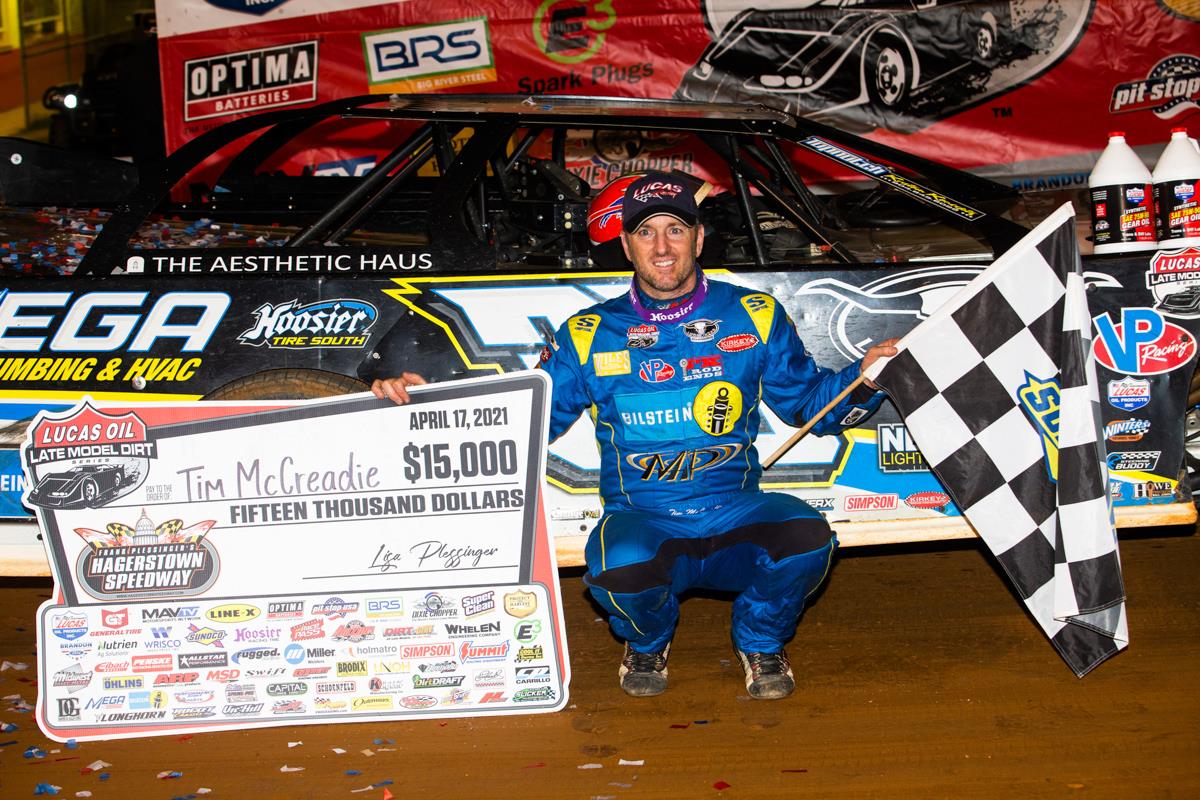 McCreadie Wins with Last Lap Pass at Hagerstown