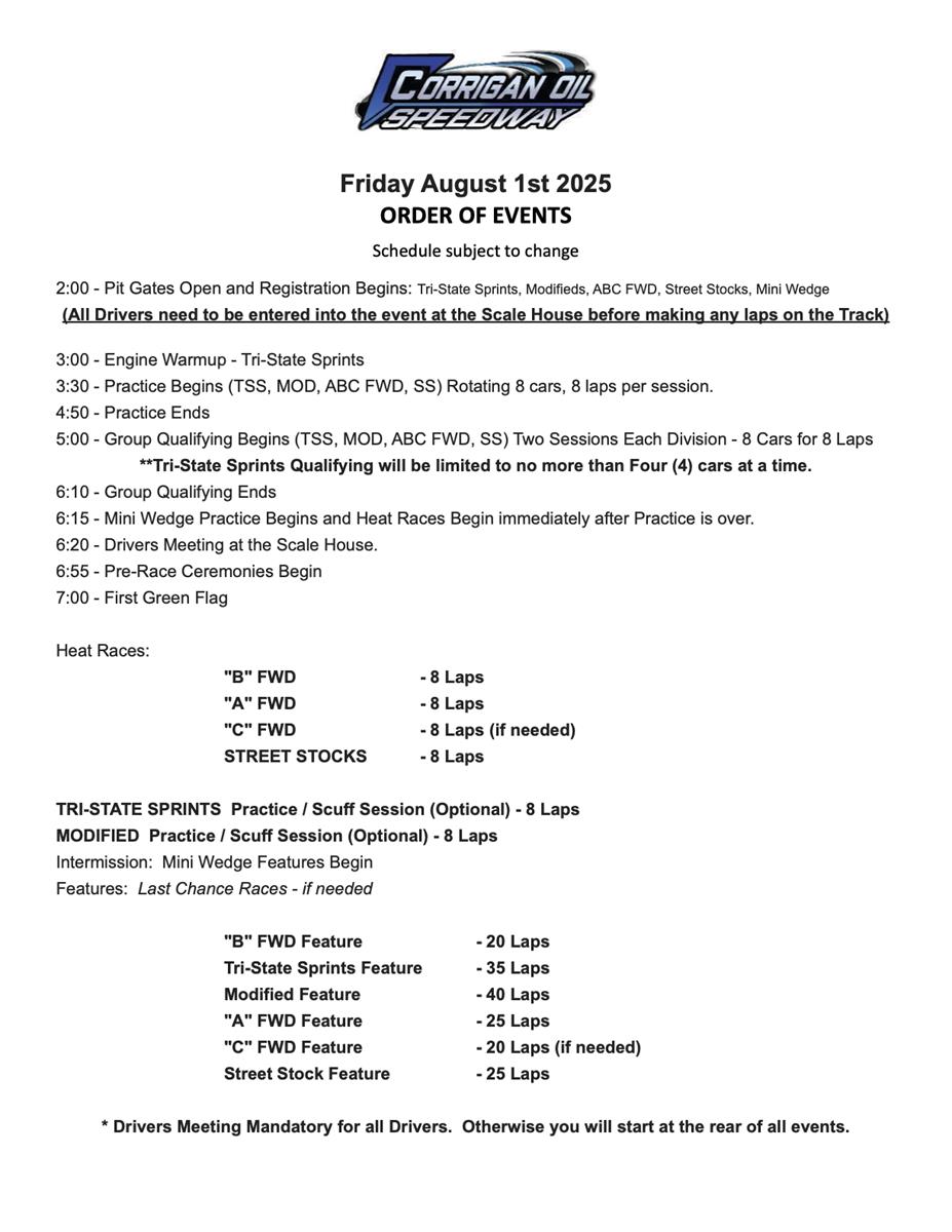 IT'S RACE DAY! The 2nd Visit For The Tri-State Sprints!