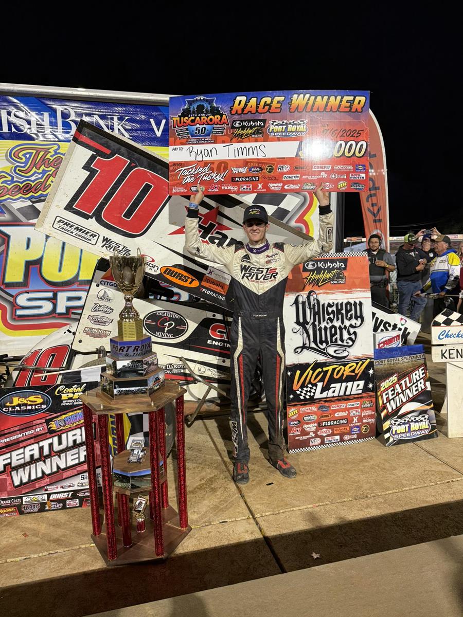 Ryan Timms victorious in Port Royal's Tuscarora 50 for $58,000