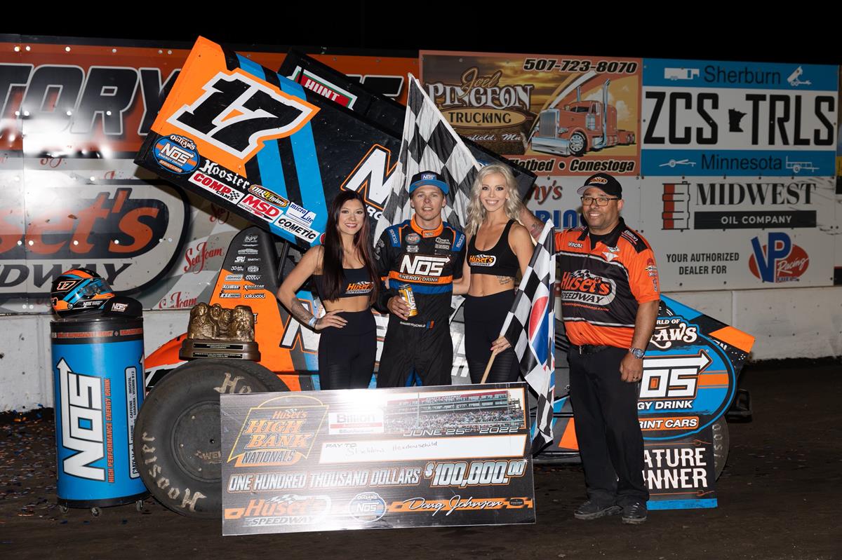 Haudenschild Captures $100,000-to-Win Huset’s High Bank Nationals presented by Billion Auto With Last-Lap Pass at Huset’s Speedway