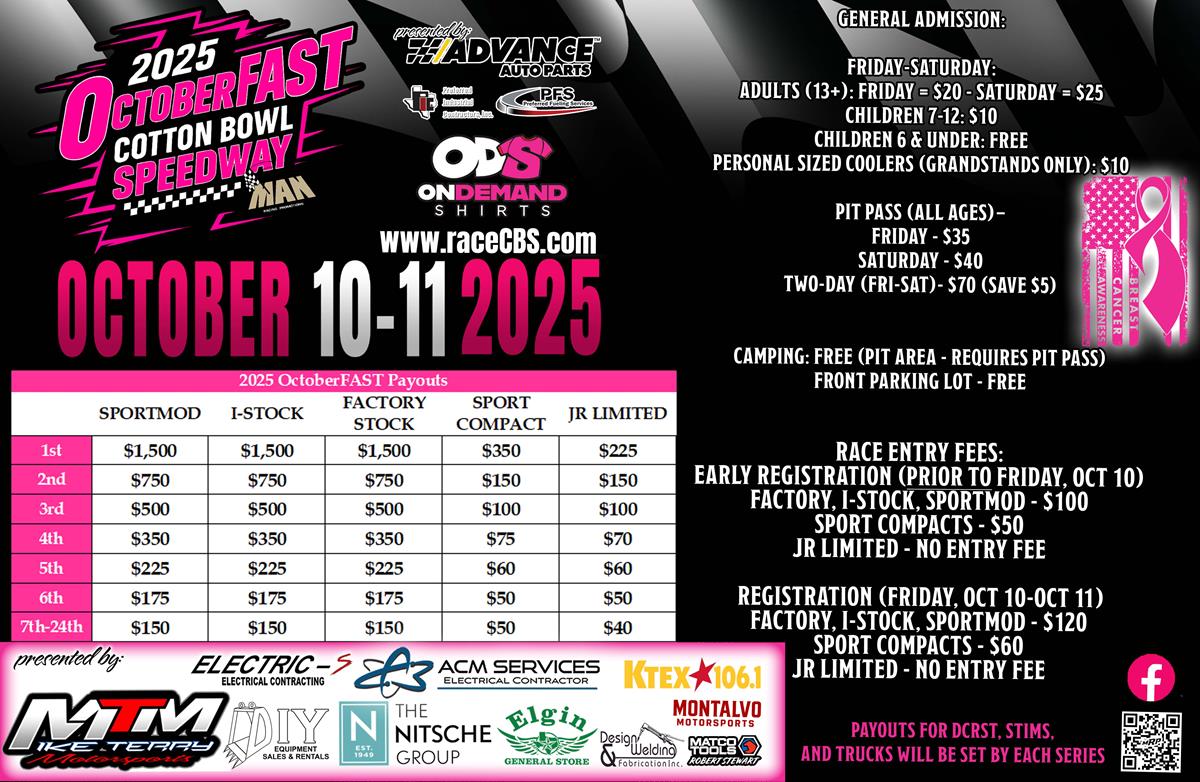 OCTOBERFAST 2025 PAYOUT AND TICKET INFO IS HERE!